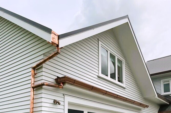 Hamilton home with copper guttering