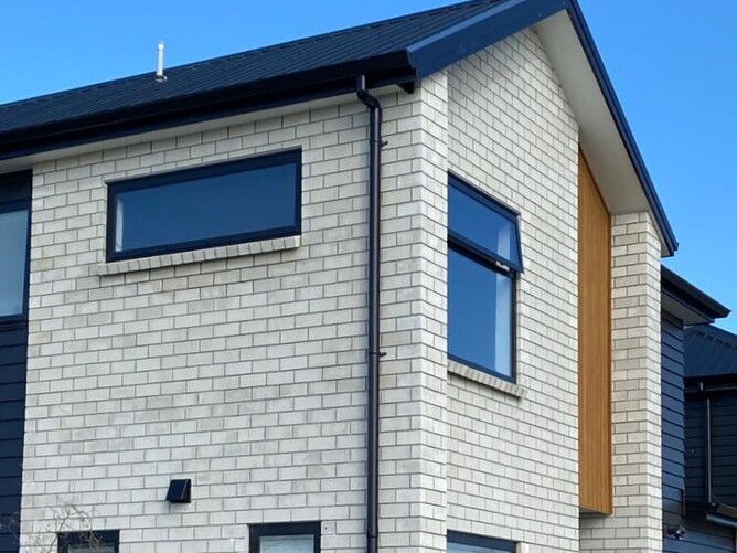 Townhouse with new guttering Hamilton