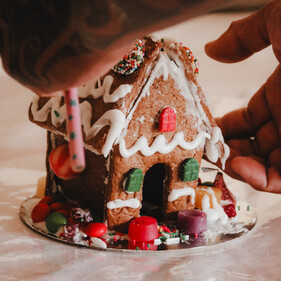 Gingerbread house workshop held annually in December, Houhora  Far North NZ