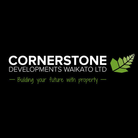 Cornerstone Developments Waikato | Branding, logo, signage and website design by Magic Fingers Graphics