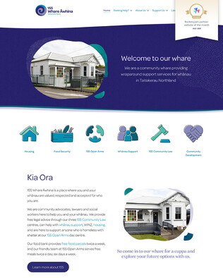 155 Whare Awhina | Website design by Magic Fingers Graphics, award winning Rocketspark websites | Northland