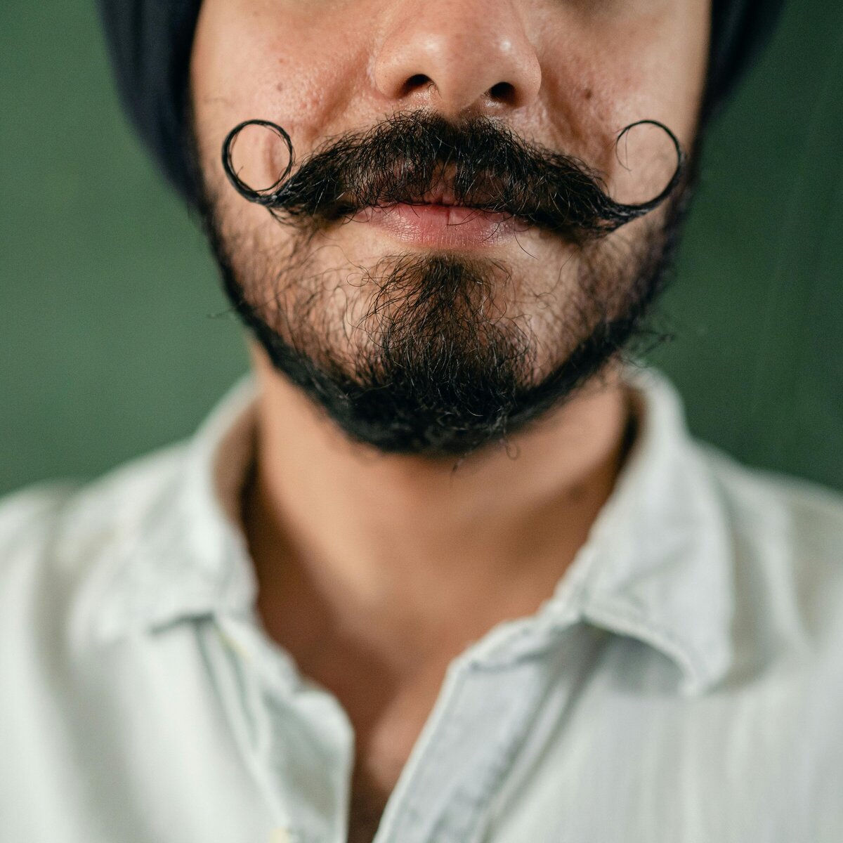 moustache tie pin