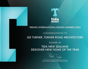 Turner Road Architecture Runner Up in 2025 TIDA NZ Designer New Home of the Year