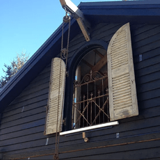 Custom barn door windows  | Central Building | Mangawhai Heads
