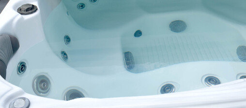 Photo of the inside of a spa pool showing all the jets