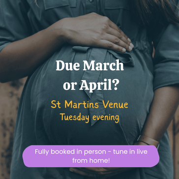 Picture of a pregnant belly being held by hands