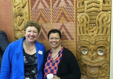 Judy Oakden and Nan Wehipeihana at the launch