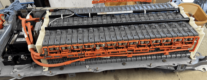 Lexus CT200h hybrid battery pack with cleaned bus bars