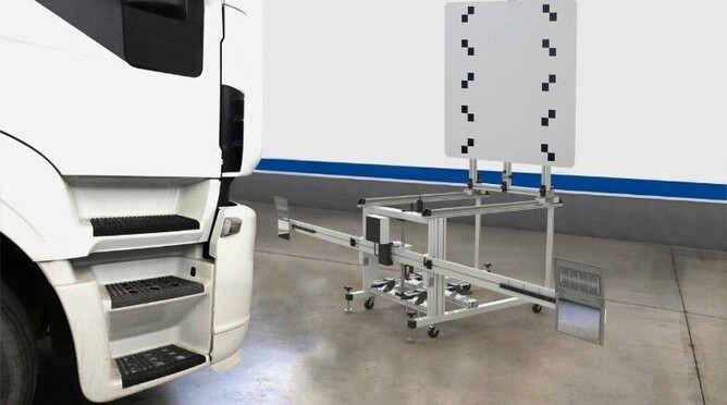 Launch ADAS HD system calibrating heavy-duty truck