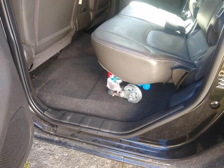 Fits underneath seat