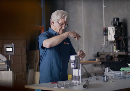 Phil Pollett baker and engineer of commercial pie manufacturing equipment at Pieline Systems