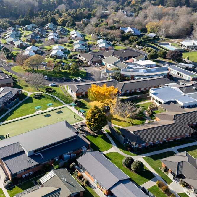 Drone view of Eventide Retirement Village