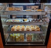 our cold cabinet, filled with amazing bites