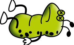 Bad bug on its side