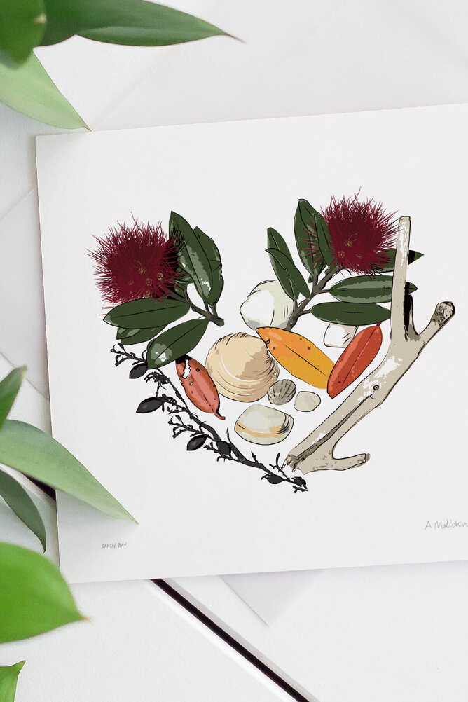 Sandy Bay Wall Art Prints New Zealand by Anna Mollekin