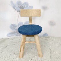 Wooden stool with back rest
