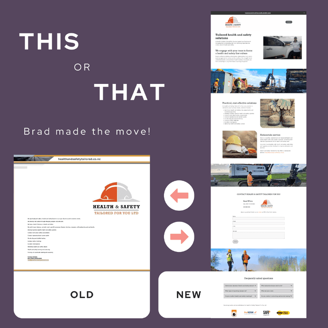 Benefits to a new website, old versus new with OMG Solutions