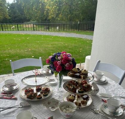 teapots and tea for high tea party