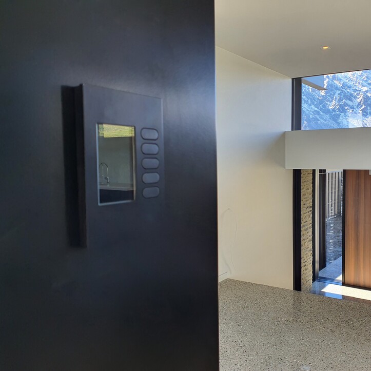 A wall mounted control panel installed by Smarta Queenstown.