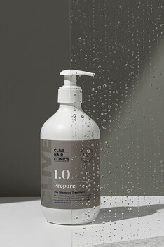 Product Photography and Styling by Sophie Louise Creative for Clive Hair Clinic