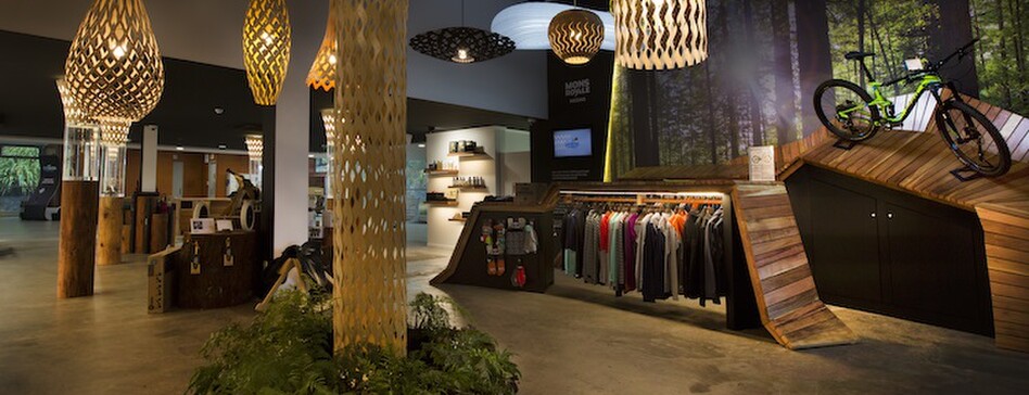 Inzpired interior shop fitout with David Trubridge