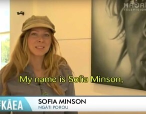 Maori TV interviews Sofia Minson about portrait of her sister