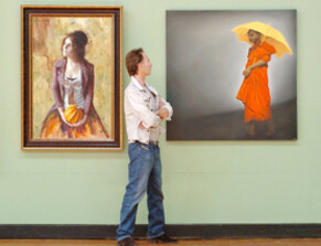 1st prize at Molly Morpeth Canaday Art Awards with Saffron Monk oil portrait