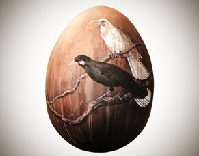 Painted &quot;Huia&quot; Egg Sculpture for Whittaker&rsquo;s Big Egg Hunt
