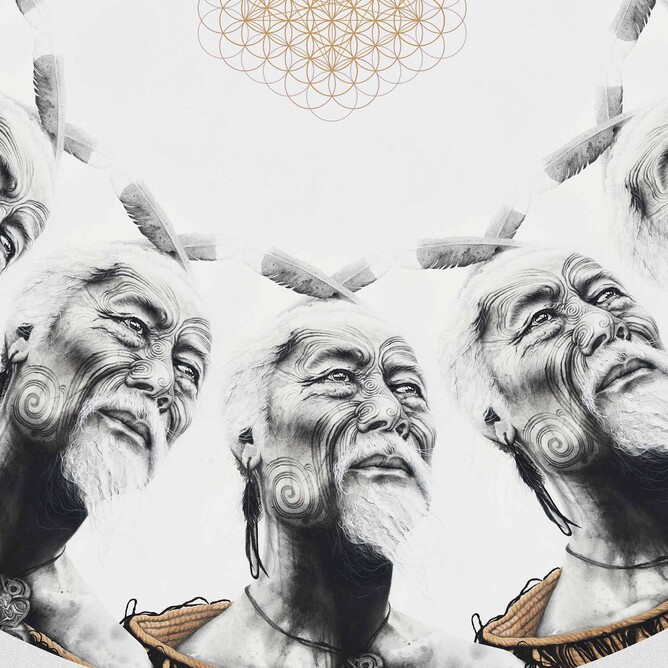 Close up of "Twelve Heavens"