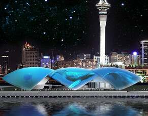 &#039;Pacific Discovery&#039; cultural visitor attraction on Auckland&#039;s waterfront