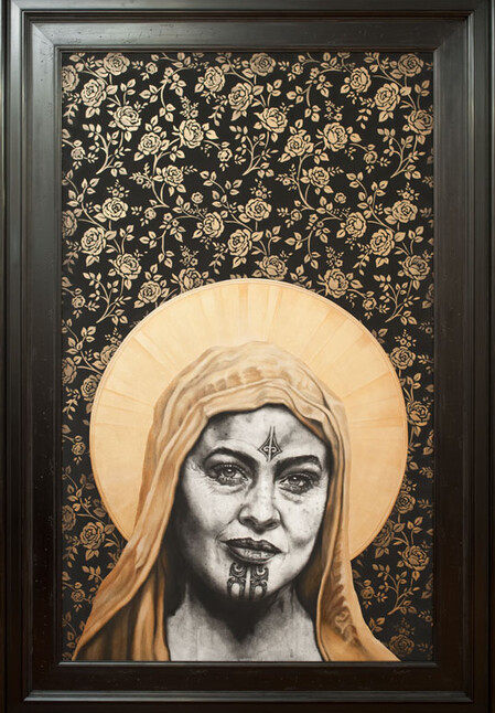 "Rose of the Cross" 1975 x 1350mm. Flashe on canvas.