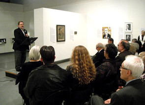 Curator Brian Easton speaks. Dr Easton is an economist, writer and social commentator.