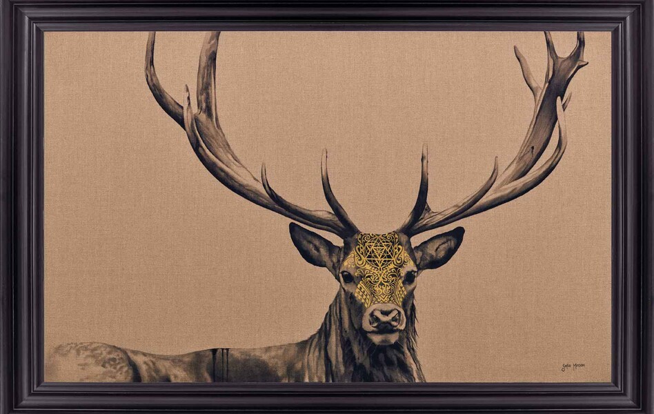 "Merkabah" 1280 x 1900mm. Flashe (vinyl paint) on raw linen.