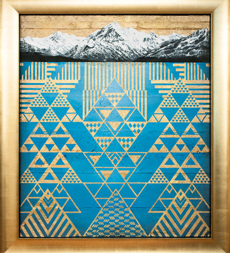 "Krishna Aoraki" 1556 x 1336mm. Flashe on moulded fibreglass board.