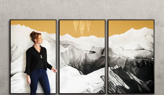 Landscape paintings nz - Te Waka a Maui