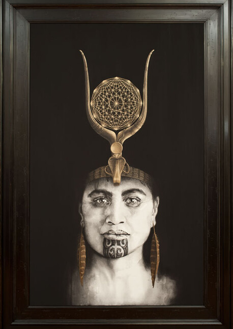 "Queen of Raa" 1975 x 1350mm. Flashe on canvas.