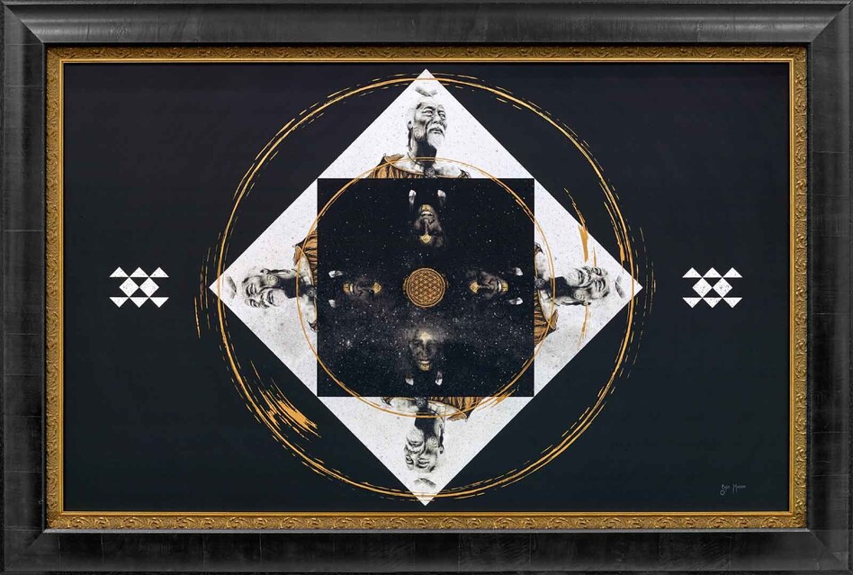 Circling the Square - Maori portrait painting