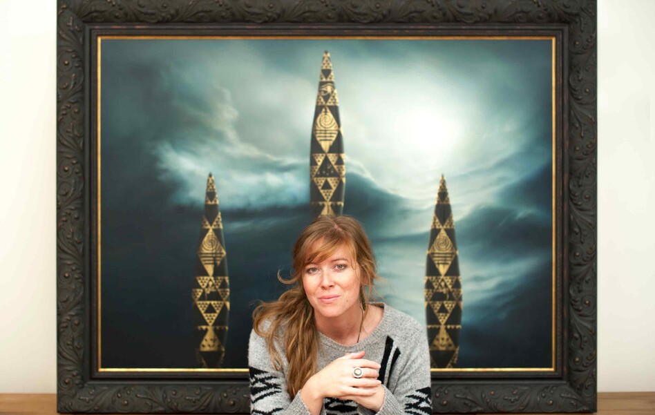 "The Navigators" 1210 x 1570mm. Oil and flashe (acrylic vinyl) painting on canvas