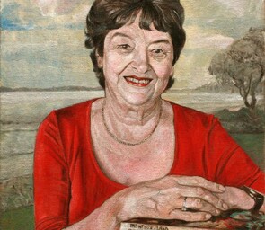 "Alison Holst" by Freeman White, 50x70 cm, oil on Linen