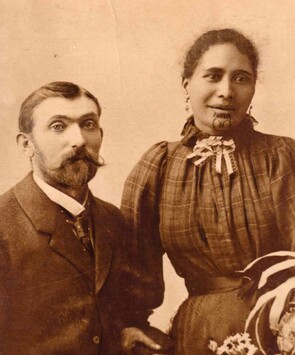 Old photograph of Sofia Minson's great grandparents