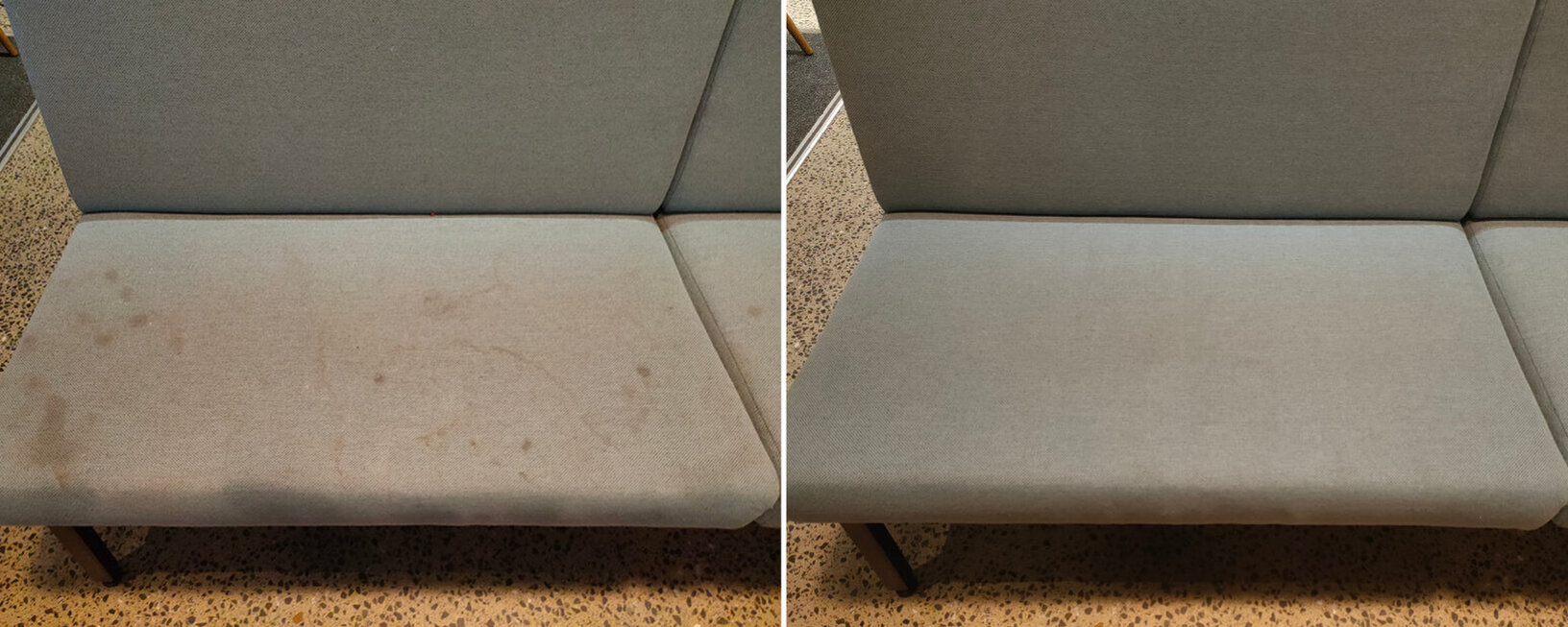 Dirty cushions before and after 5 Star Solutions Clean