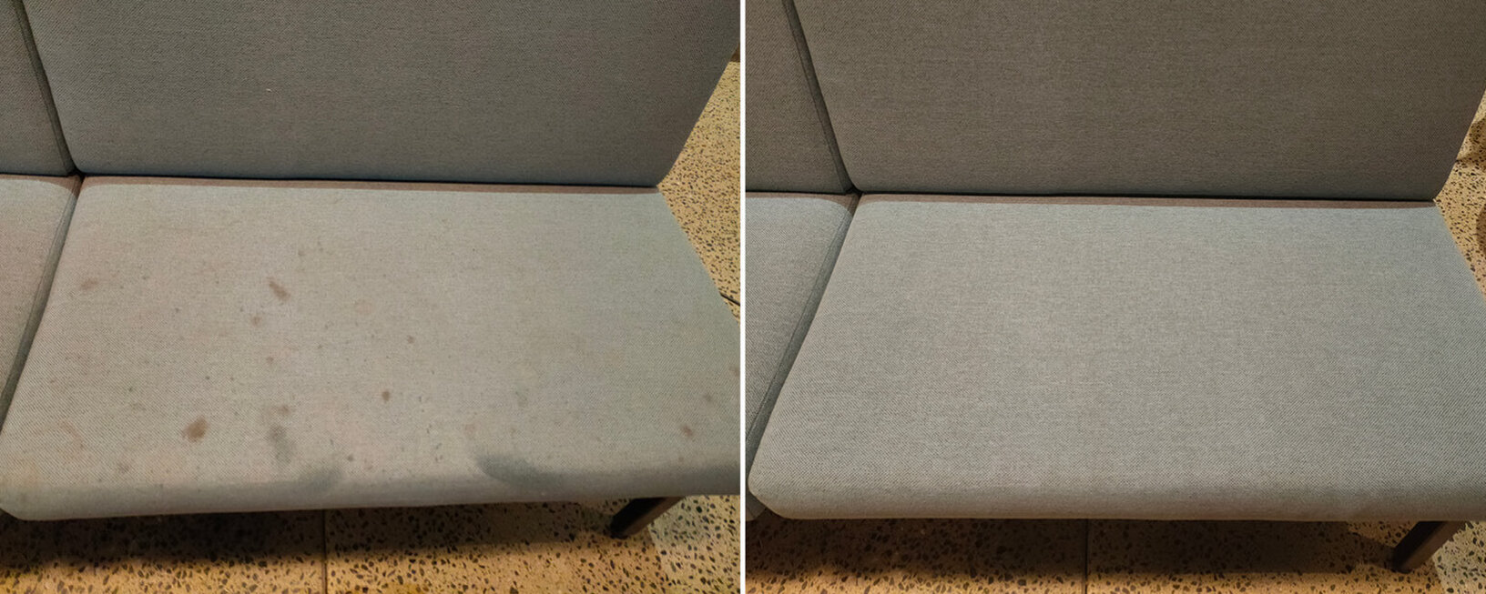 dirty cushions before and after a 5 Stars Solutions clean