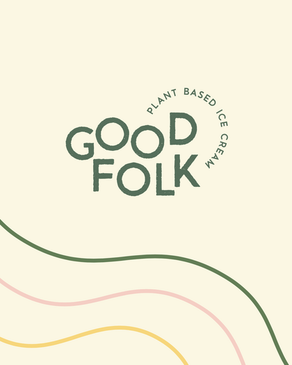 Plant based ice cream illustrated graphic design