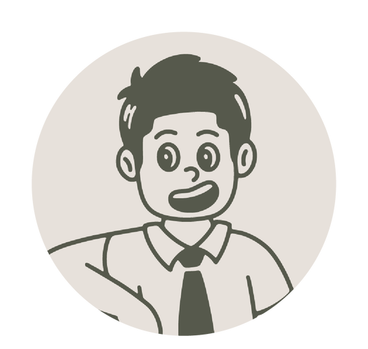 Simple illustrated character logo design