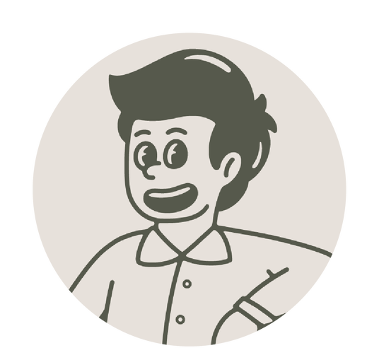 Simple illustrated character logo design