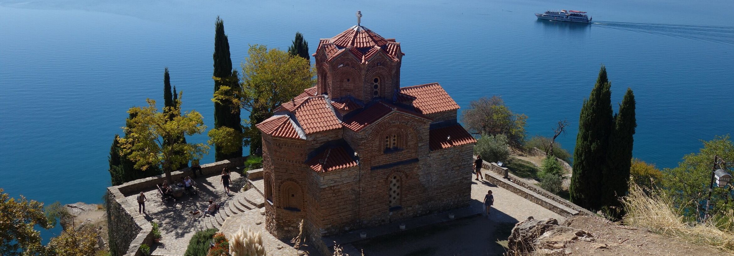 The Church of Saint John the Theologian, which overlooks Lake Ohrid.