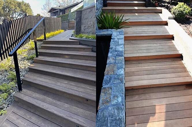 Tainui House, exterior staircase Faulkner Construction