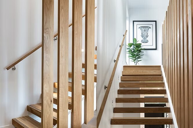 Blackbird house staircase built by Faulkner Construction