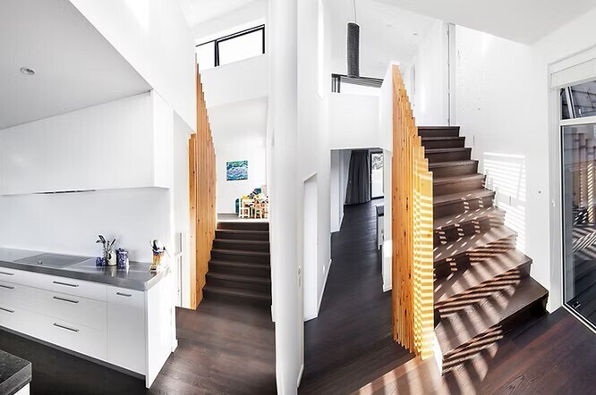 Marine House staircase built by Faulkner Construction