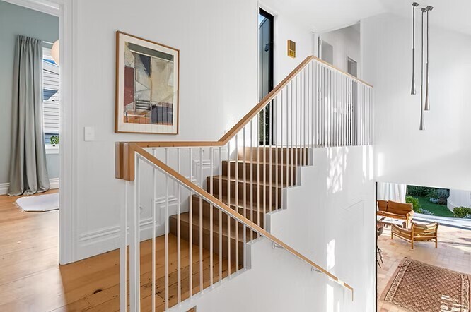 Shift House kauri handrails, built by Faulkner Construction